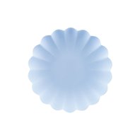 Znovupoužitelné plastové talířky MODRÉ, 22 cm, 4 ks - Obr.1