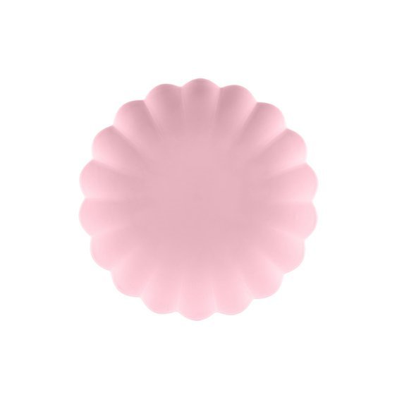 Znovupoužitelné plastové talířky RŮŽOVÉ, 22 cm, 4 ks - Obr.1