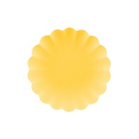 Znovupoužitelné plastové talířky ŽLUTÉ, 22 cm, 4 ks - Obr.1