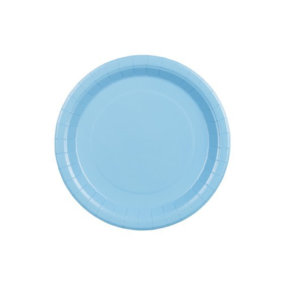 Talířky papírové SVĚTLE MODRÉ, 23 cm, 6 ks - Obr.1