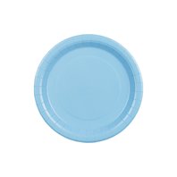 Talířky papírové SVĚTLE MODRÉ, 23 cm, 6 ks - Obr.1