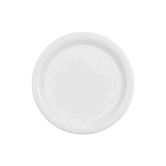 Talířky papírové BÍLÉ, 23 cm, 6 ks - Obr.1