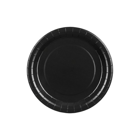 Talířky papírové ČERNÉ, 23 cm, 6 ks - Obr.1