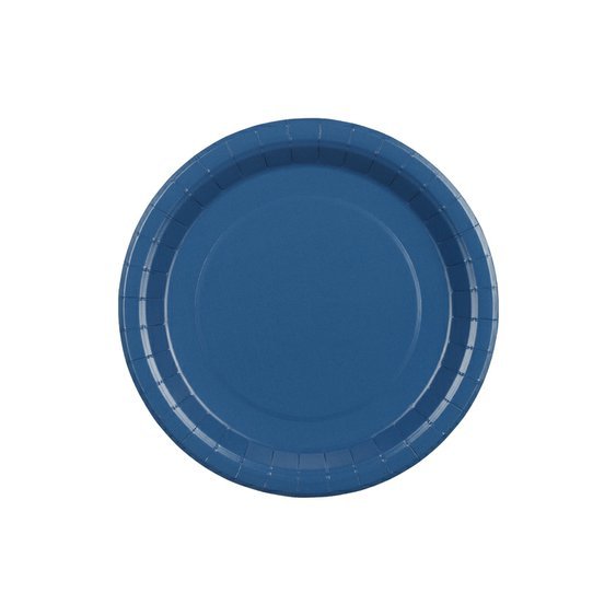 Talířky papírové TMAVĚ MODRÉ, 23 cm, 6 ks - Obr.1