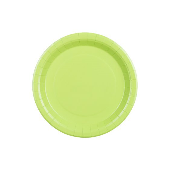 Talířky papírové SVĚTLE ZELENÉ, 23 cm, 6 ks - Obr.1
