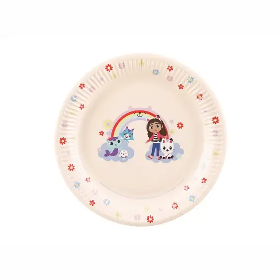 Talířky papírové "Gábinin kouzelný domek", 23 cm, 6 ks - Obr.1