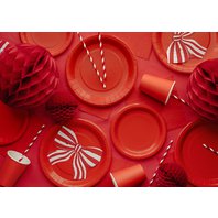 Talířky papírové ČERVENÉ, 18 cm, 6 ks - Obr.2