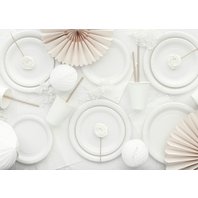 Talířky papírové BÍLÉ, 18 cm, 6 ks - Obr.2