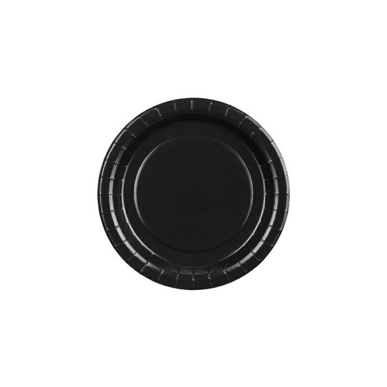 Talířky papírové ČERNÉ, 18 cm, 6 ks - Obr.1