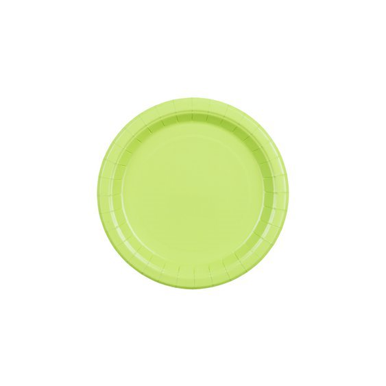 Talířky papírové SVĚTLE ZELENÉ, 18 cm, 6 ks - Obr.1