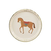 Papírové talířky “Kůň” 23 cm, 6 ks