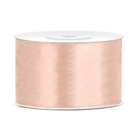 Stuha saténová SVĚTLE BROSKVOVÁ, 38 mm x 25 m