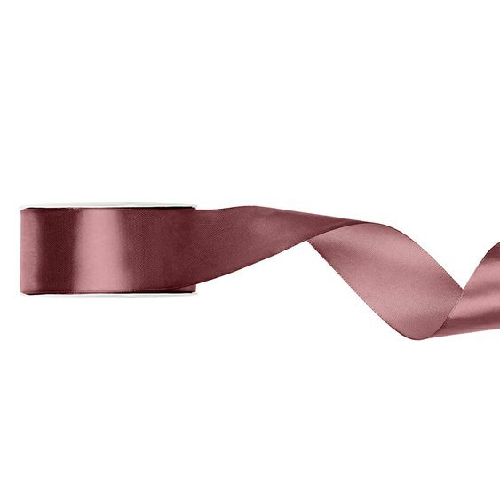 Stuha saténová DARK DUSTY ROSE, 38 mm x 25 m - Obr.1