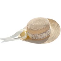 Slaměný klobouk pro nevěstu “Bride” - Obr.1